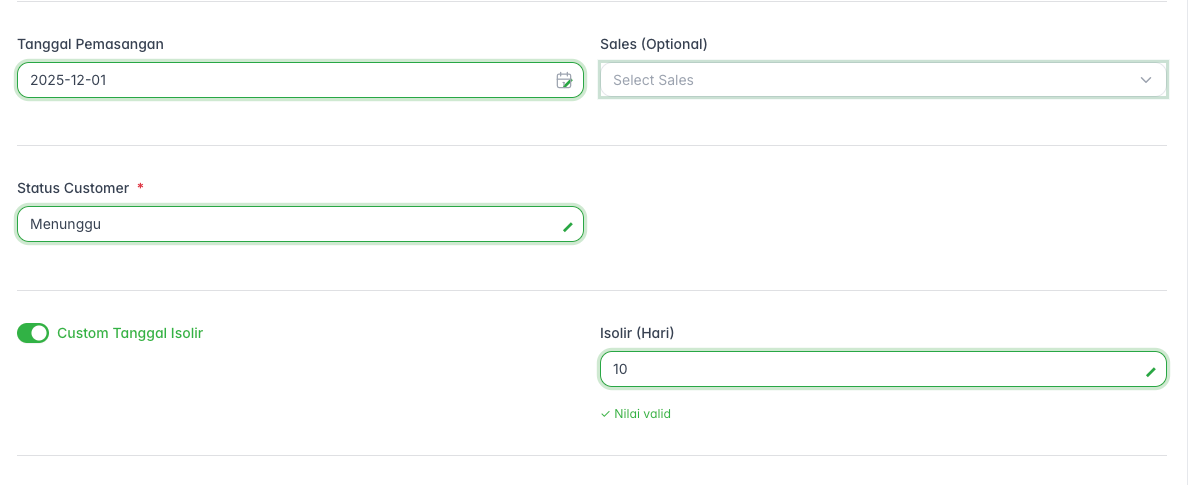 Konfigurasi Custom Isolir Customer